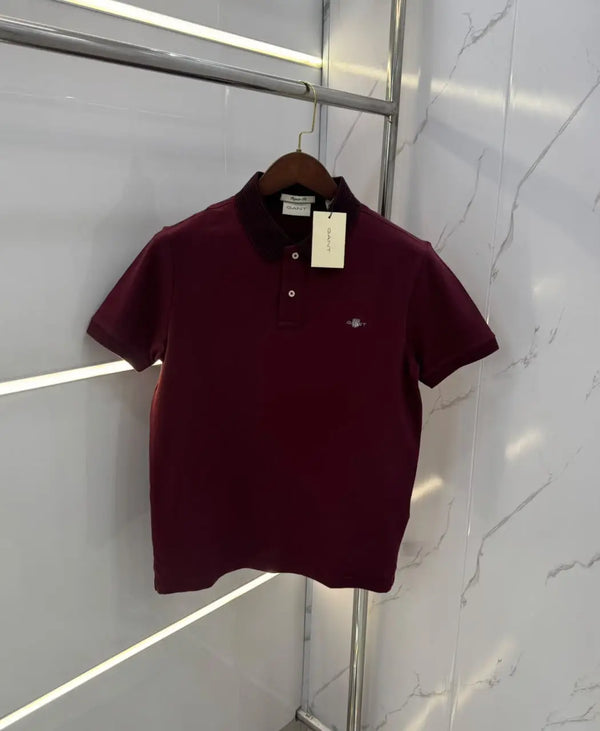 Gant Maroon Logo Work Premium Polo T-shirt