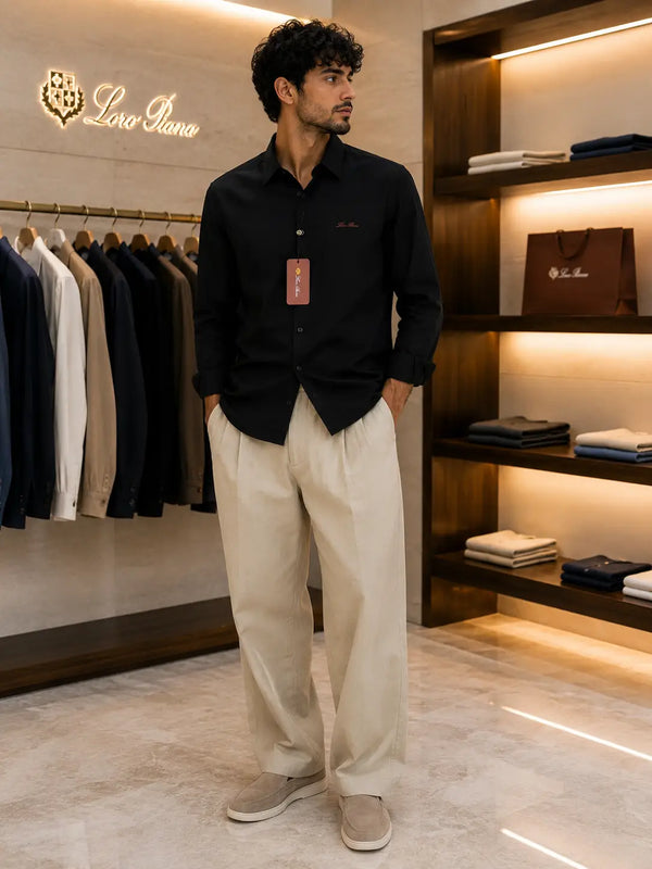Loro Piana Black Beige Italian Imported Combo