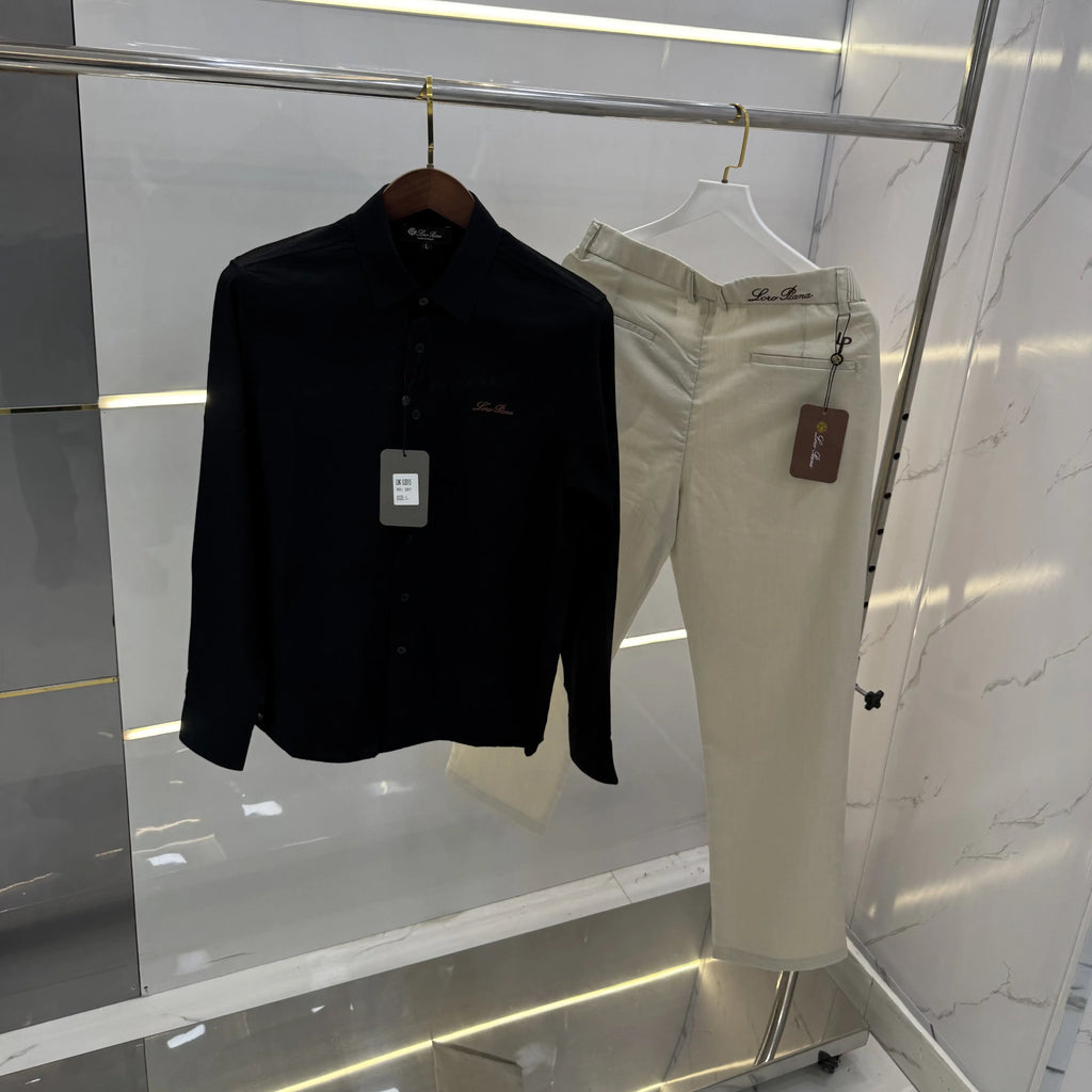 Loro Piana Black Beige Italian Imported Combo