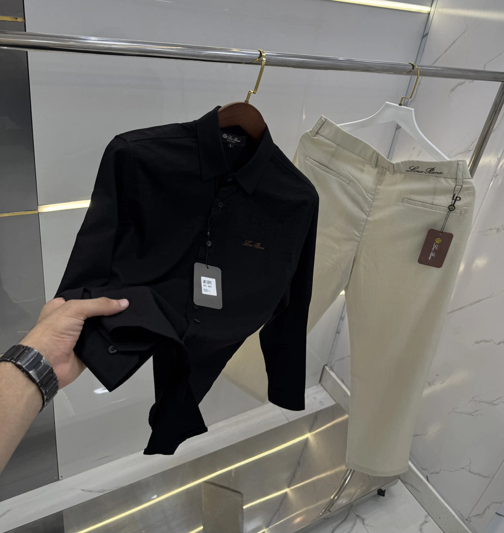 Loro Piana Black Beige Italian Imported Combo