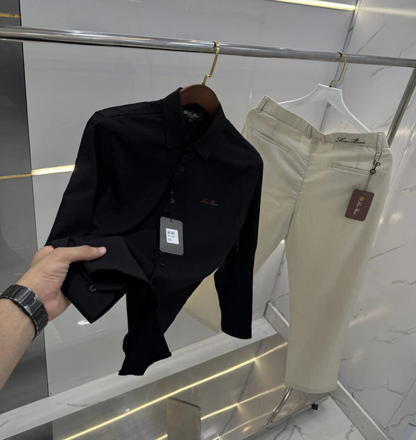 Loro Piana Black Beige Italian Imported Combo