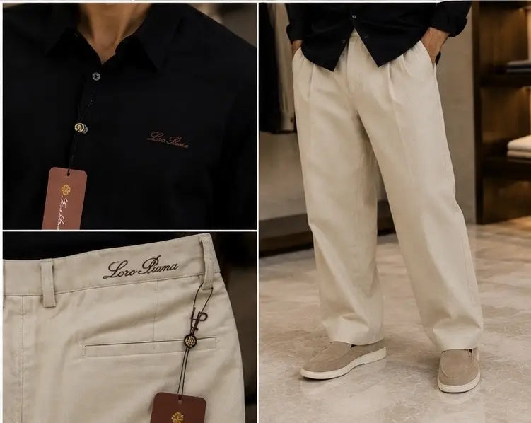 Loro Piana Black Beige Italian Imported Combo