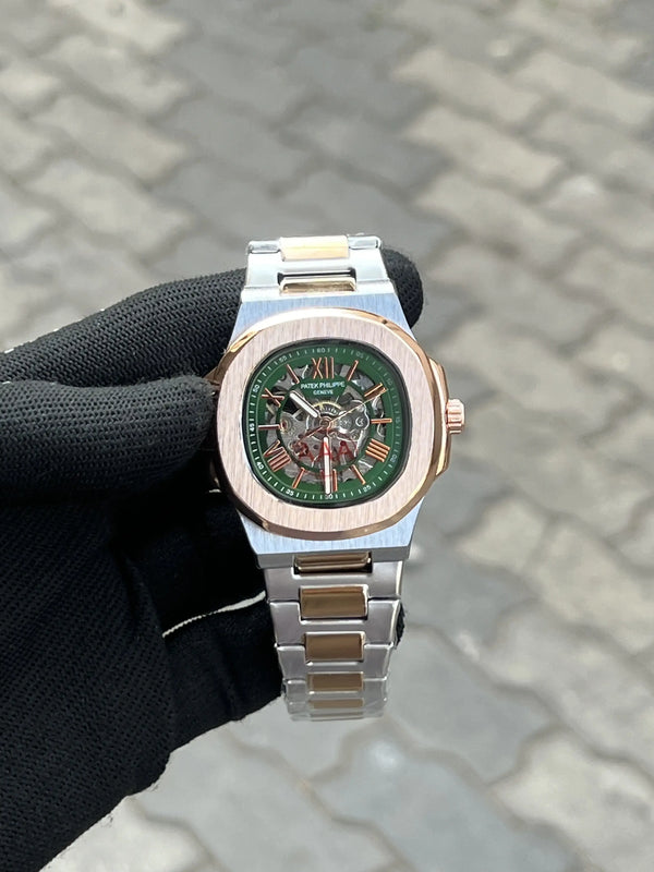 Patek Phillippe Automatic Skeleton Two Tone Rose Gold 