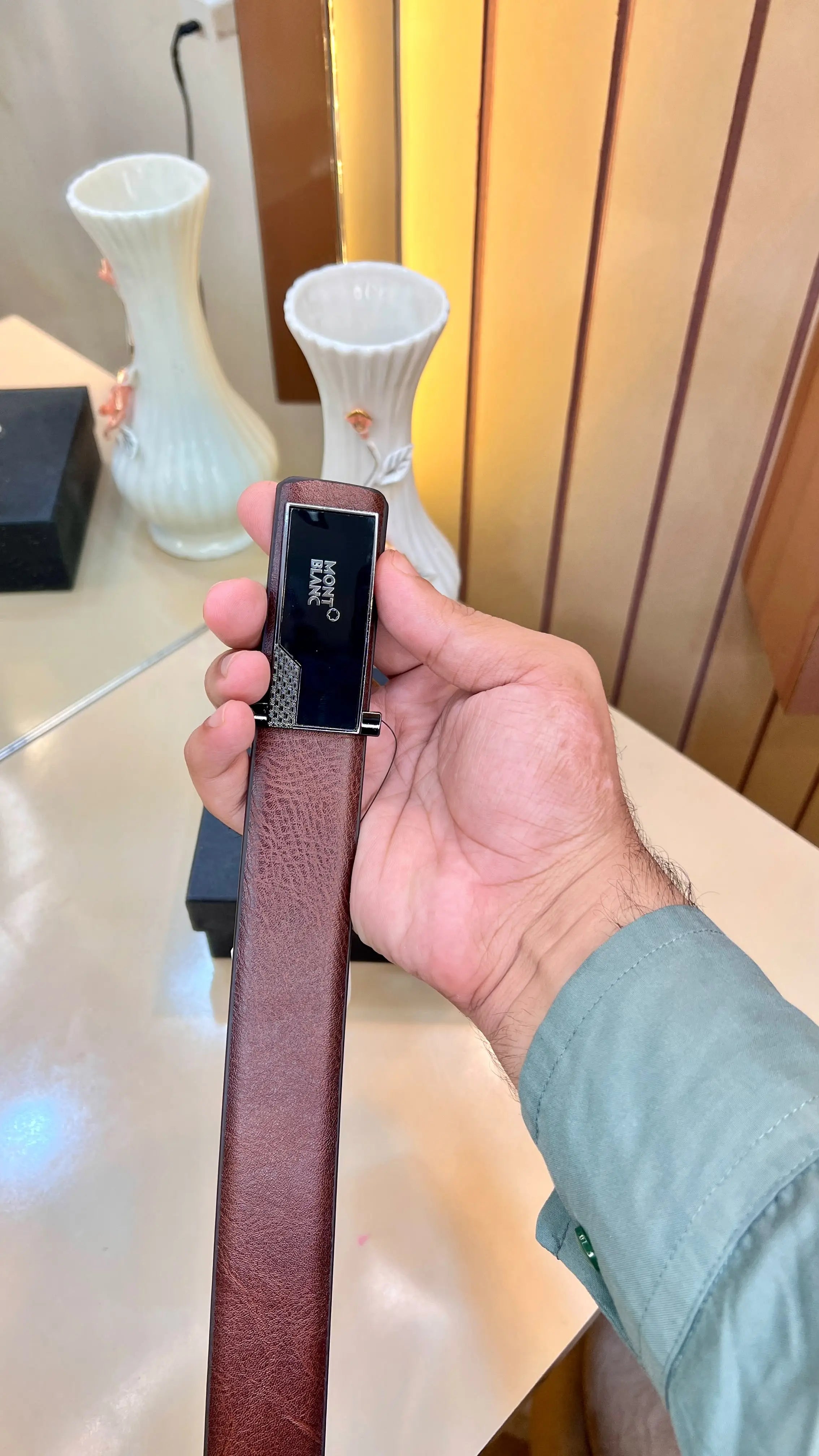 MONT BLANC PREMIUM QUALITY IMP BELTS WITH OG BOX Secondary image
