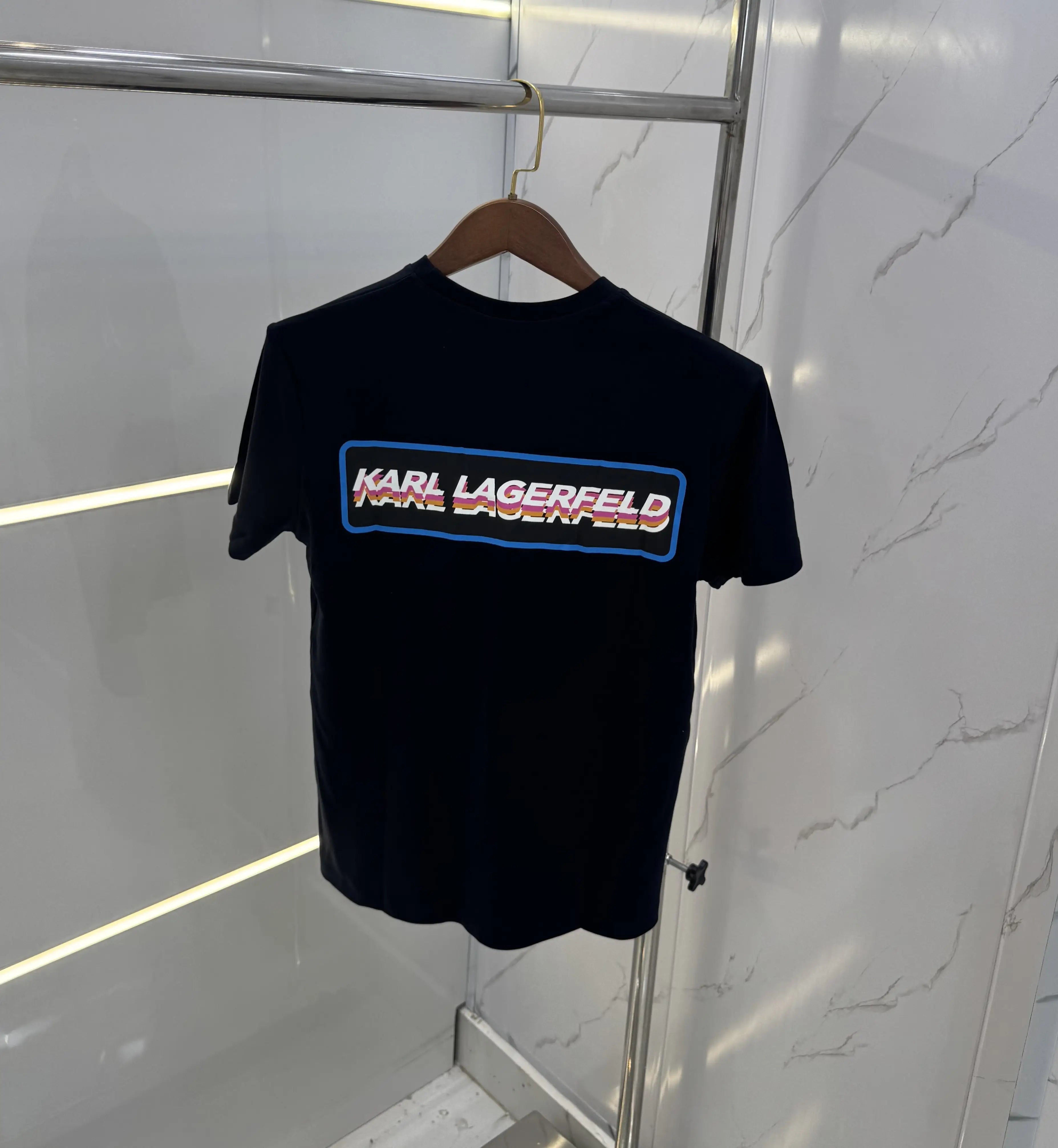 Karl Lagerfeld Black Logo Work Premium T-Shirt