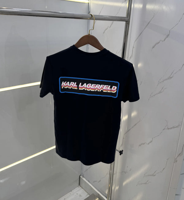 Karl Lagerfeld Black Logo Work Premium T-Shirt