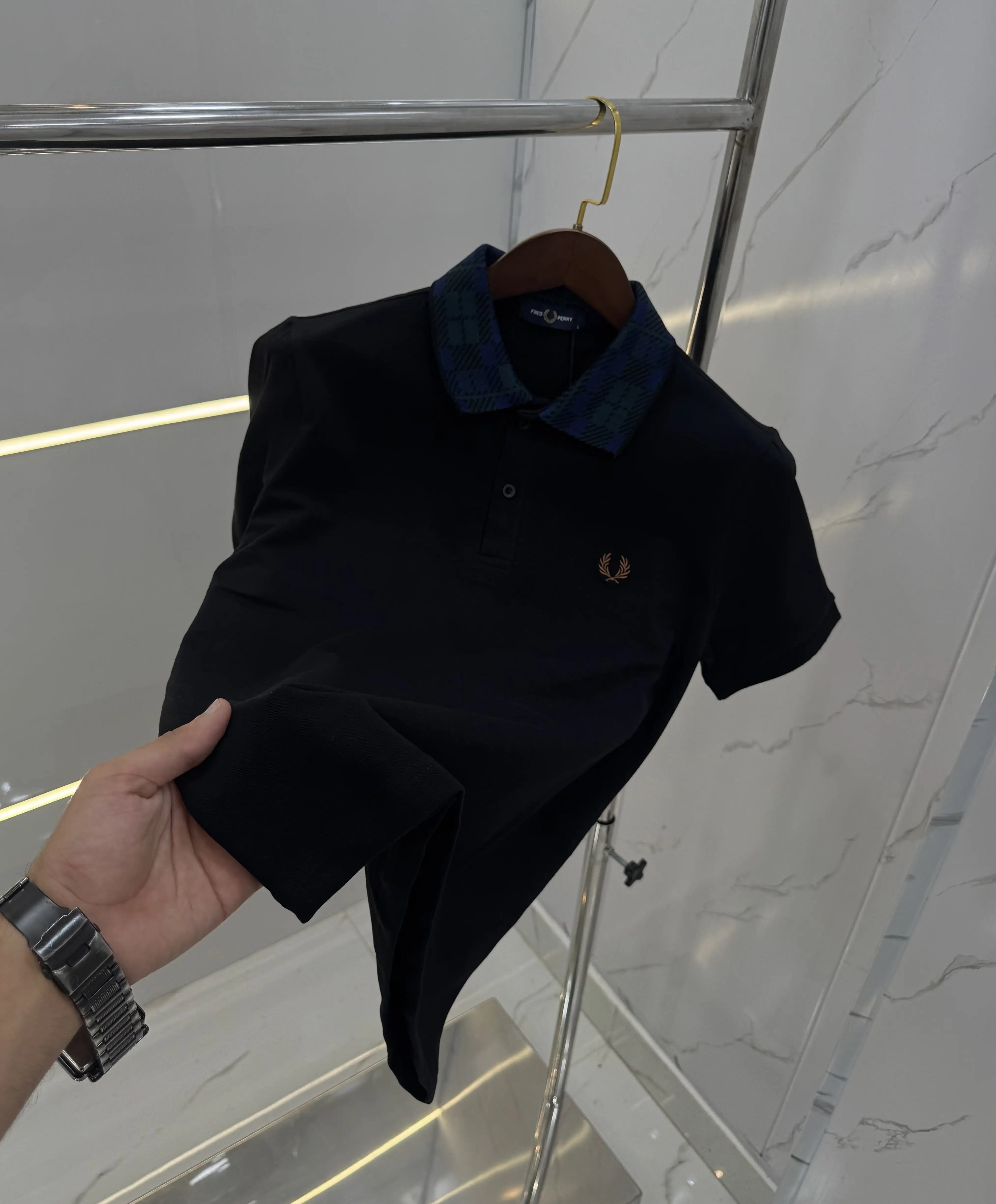 Fredperr y Black Logo Work Premium Polo T-shirt
