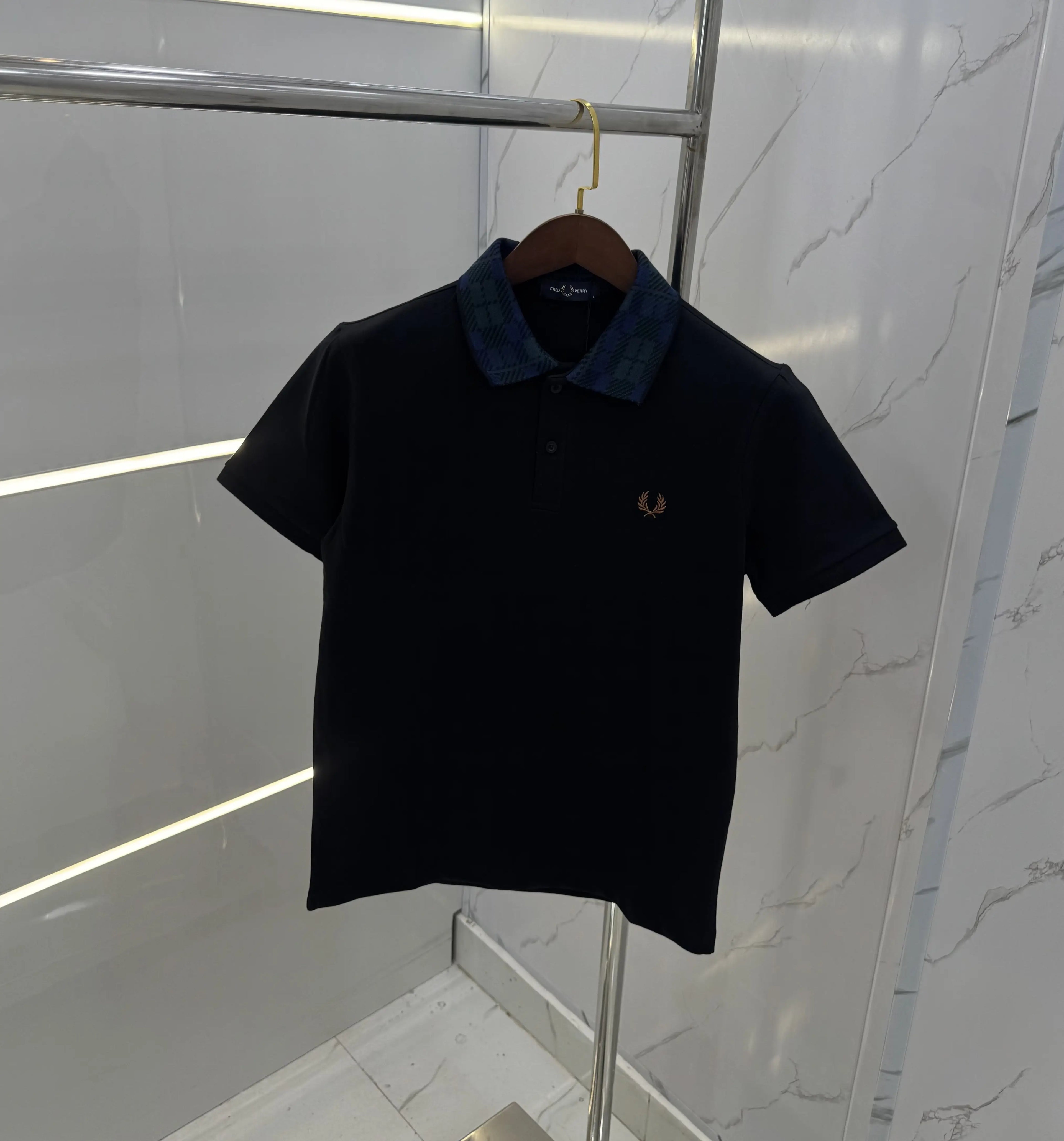 Fredperr y Black Logo Work Premium Polo T-shirt