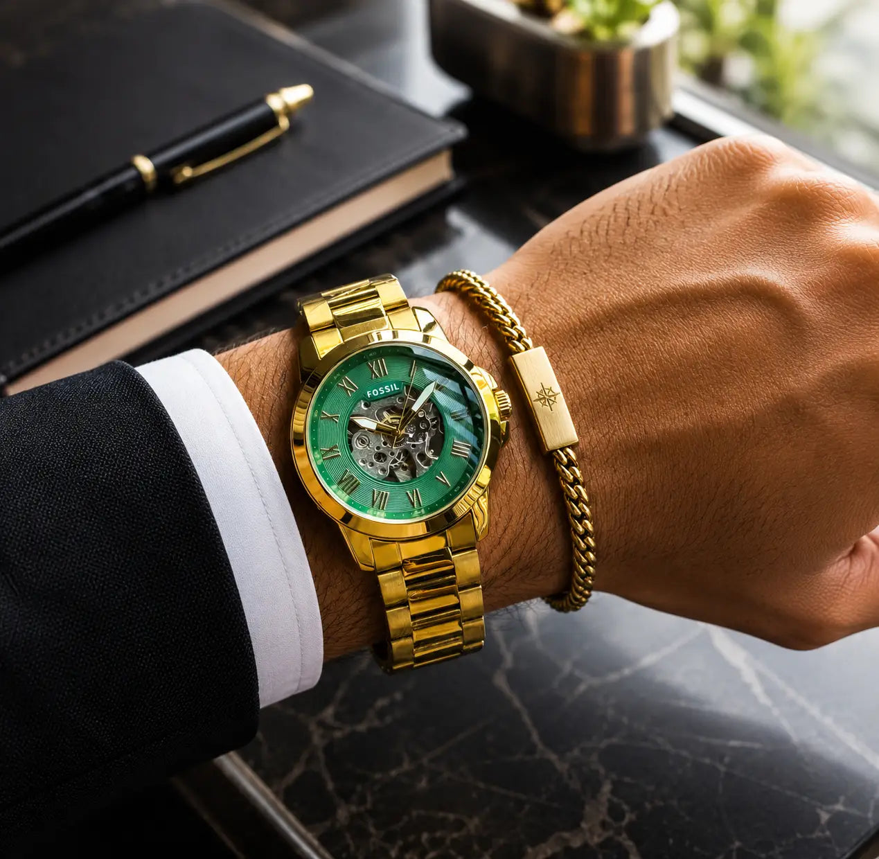 FOSSIL_AUTO_GOLD_GREEN