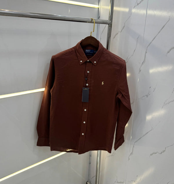 Ralph Lauren Coffee brown Premium cotton Shirt