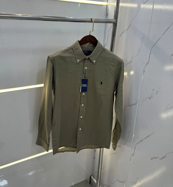 Ralp h Lauren Olive Premium cotton Shirt