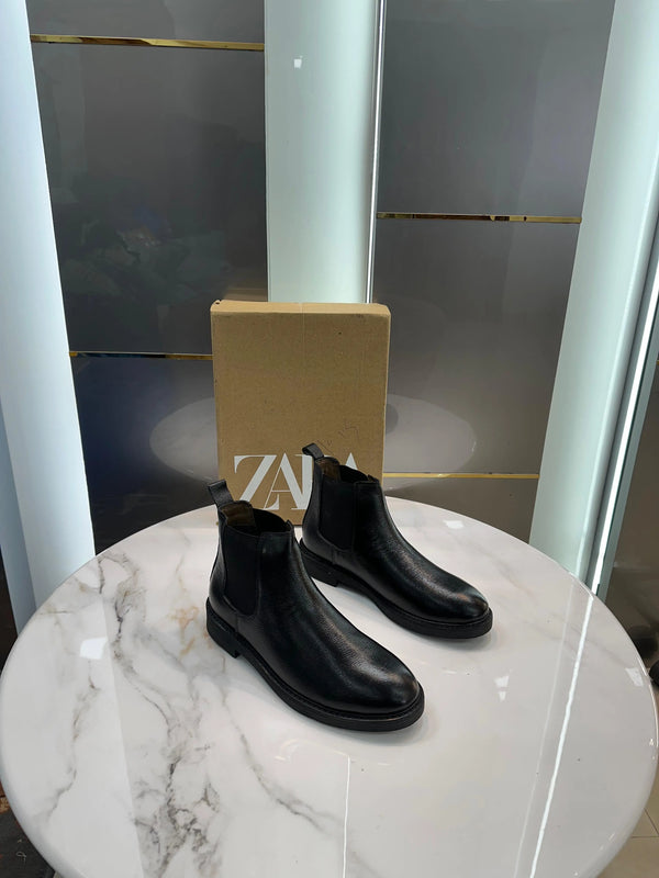 Zara_Chelsea Premium Leather Long Boots