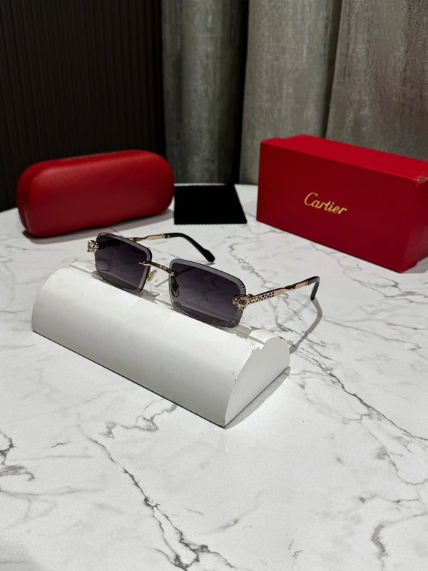 Cartie r Gold Black Shaded Lens Premium Shades 0012