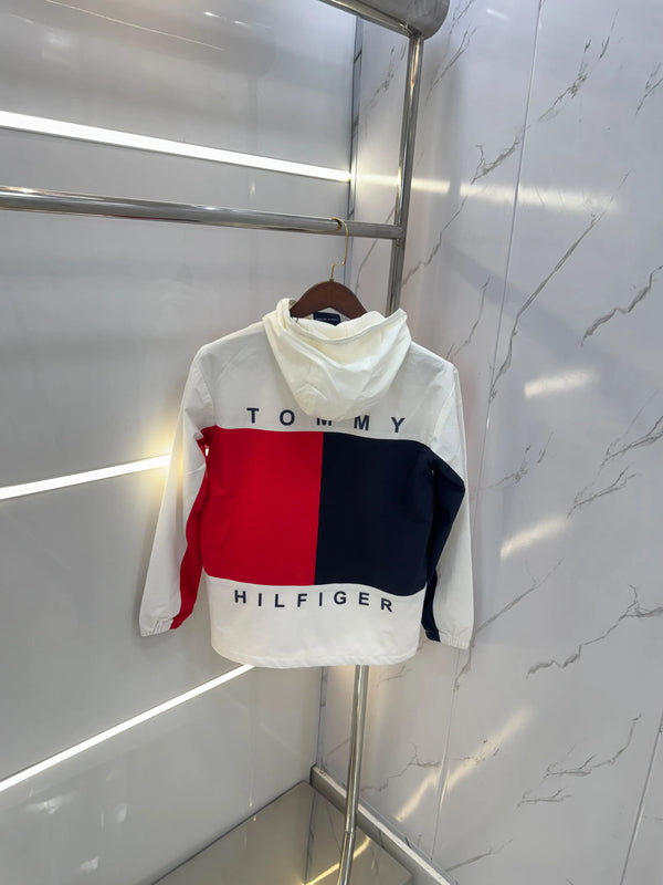 Tomm y Hilfiger White Imported Premium Bomber Jacket