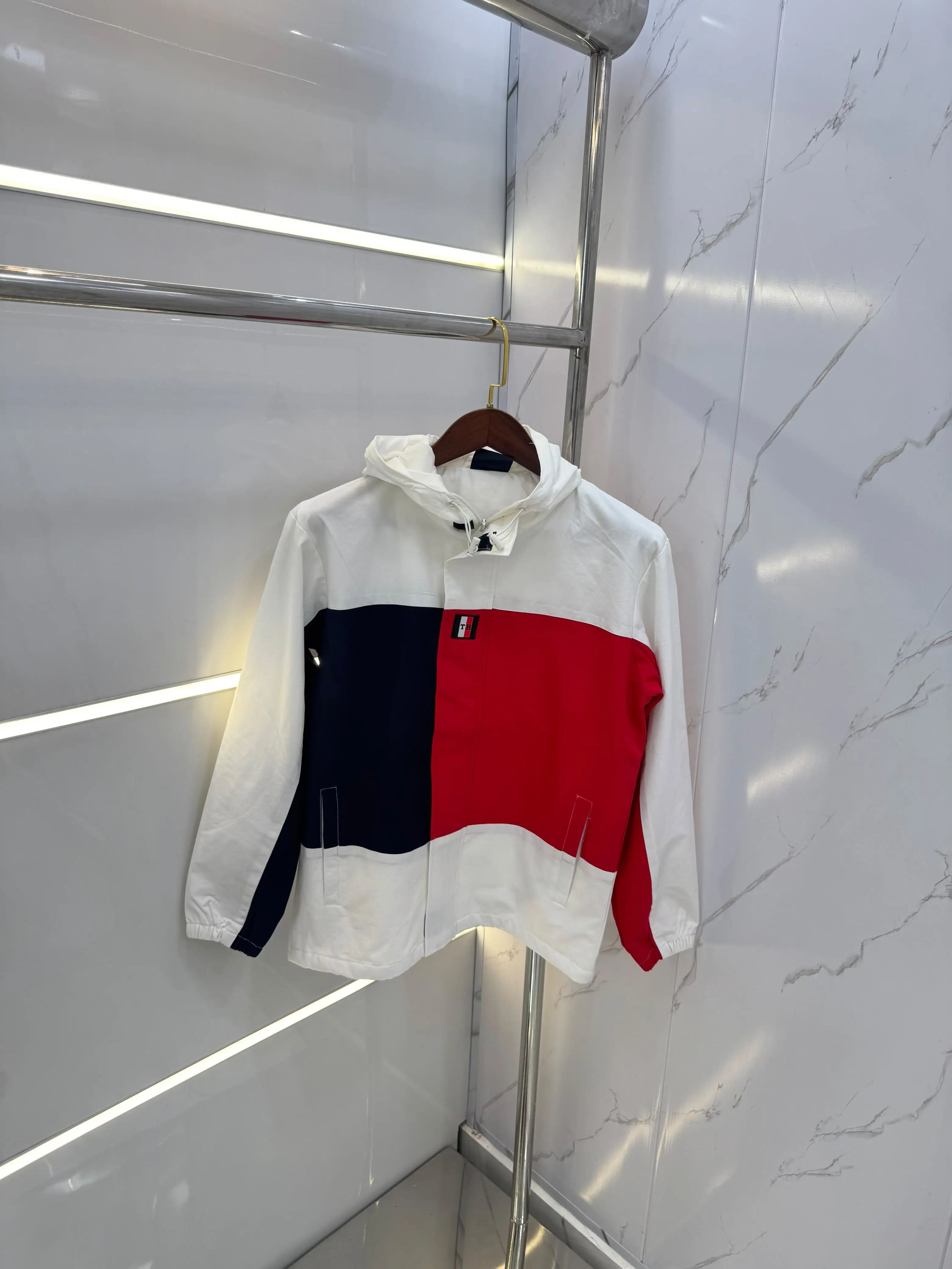 Tomm y Hilfiger White Imported Premium Bomber Jacket