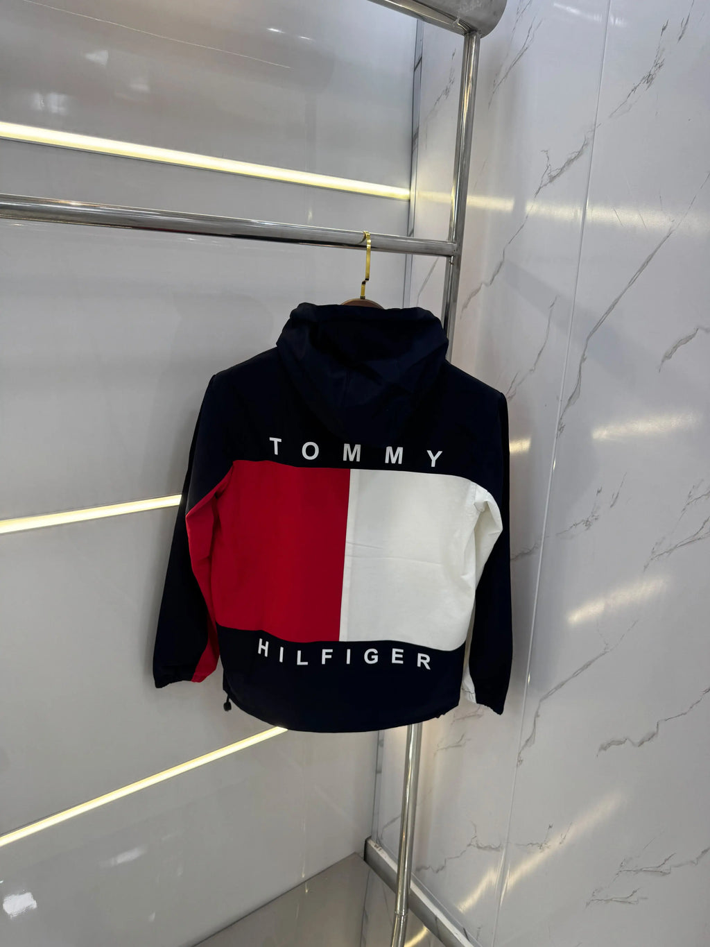 Tomm y Hilfiger Navy Imported Premium Bomber Jacket
