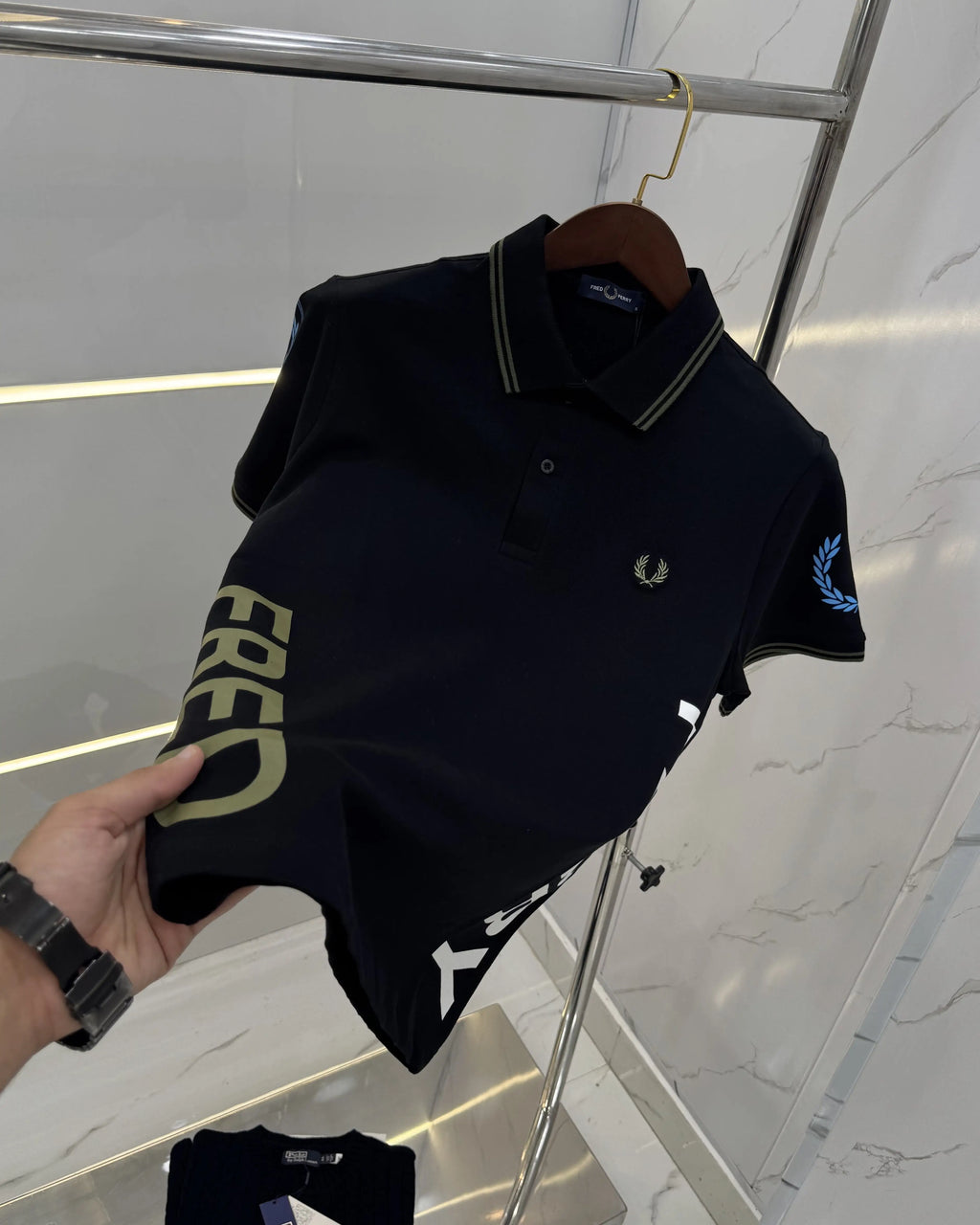 Fredperr y Black Logo Work Premium Polo T-shirt
