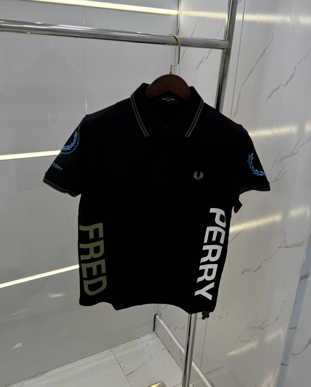 Fredperr y Black Logo Work Premium Polo T-shirt