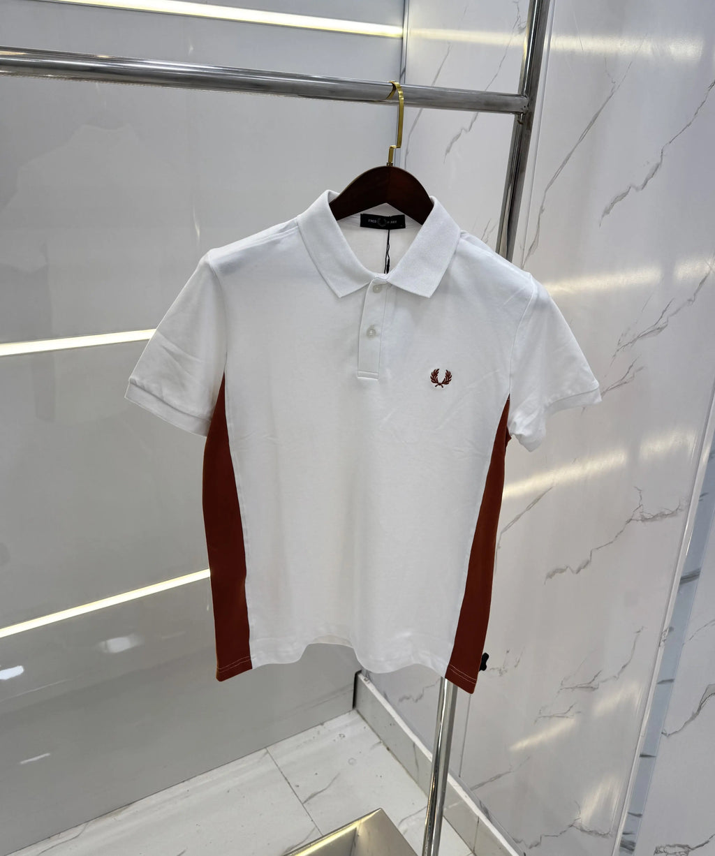 Fredperr y White Logo Work Premium Polo T-shirt