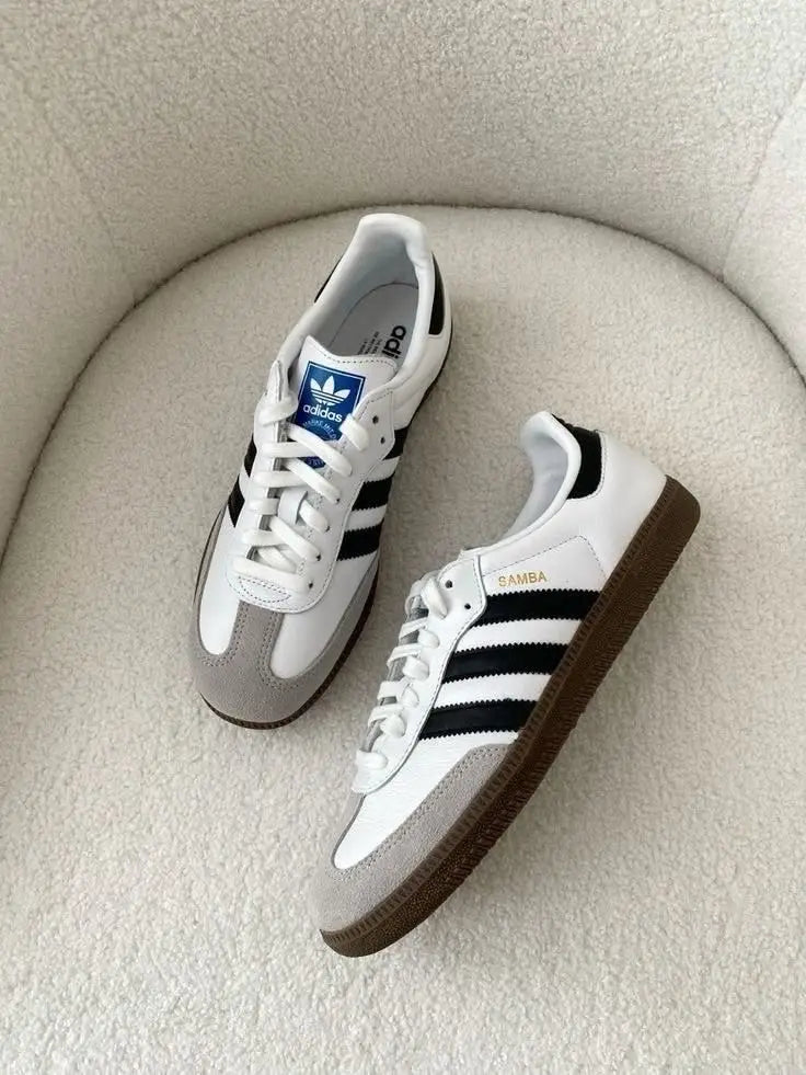 Adidas_Samba White Black Sneakers