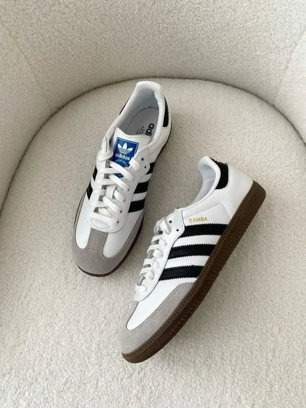 Adidas_Samba White Black Sneakers
